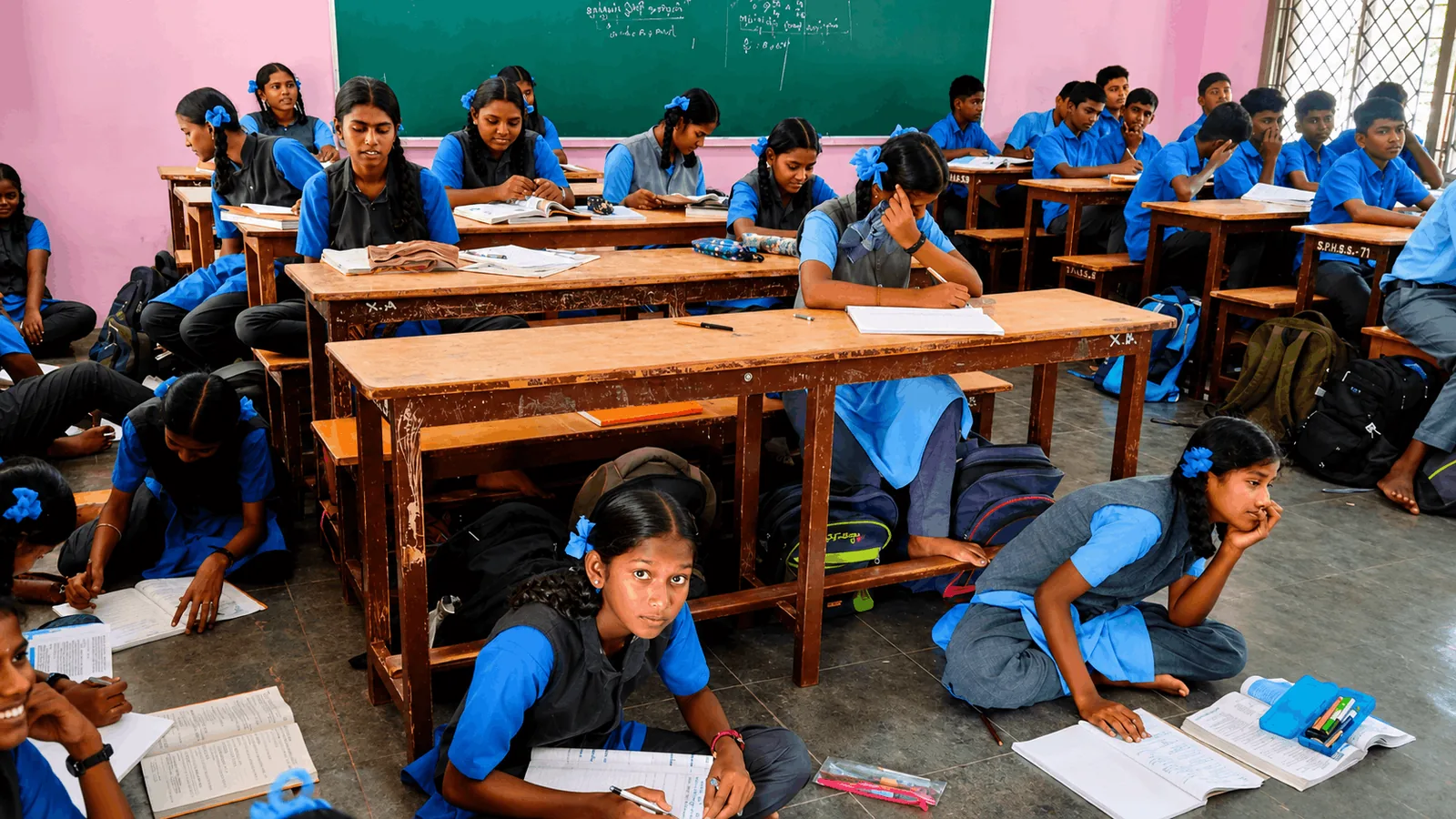 Students learning at St. Patrick's school